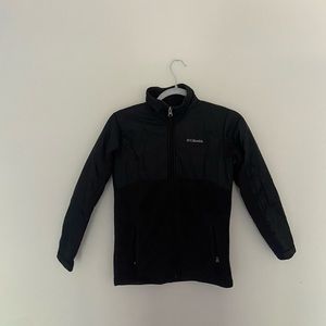 Columbia girls black zip up jacket size medium (10-12)